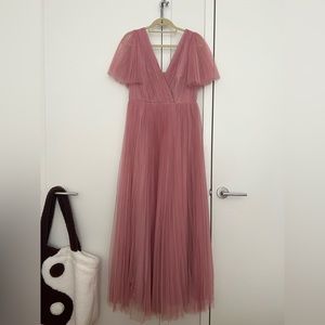 Pink/blush tulle maxi dress